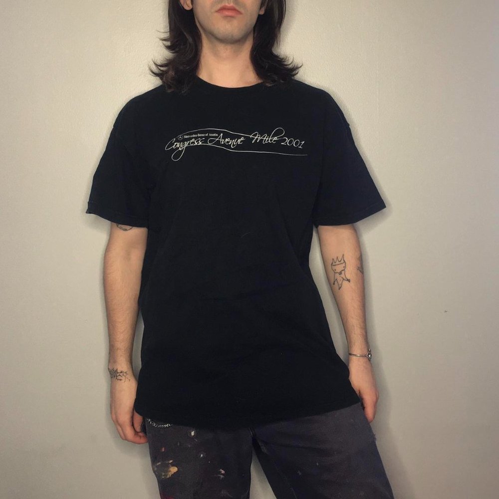 Y2K Mercedes Benz shirt
